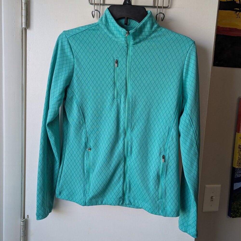 Peter Millar Teal Green Outdoor Zip Up Athletic Jacket Size Small